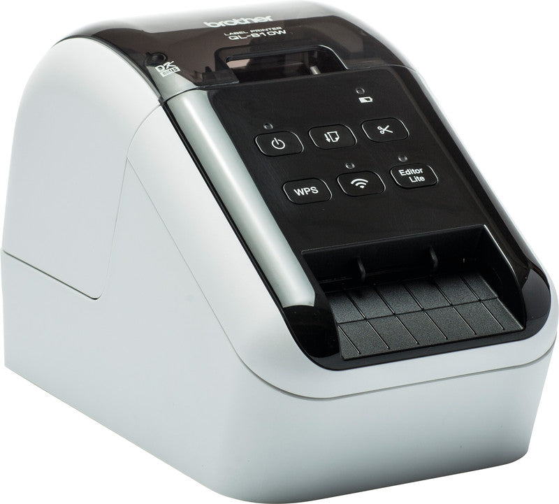 Brother QL-810Wc – Etikettendrucker, Thermodirekt, für DK-Rollen bis 62 mm, 2-farbig (schwarz/rot), USB, 300 dpi