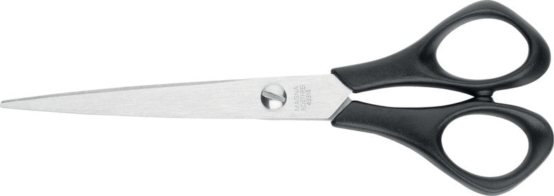 Lerche Universalschere – 16,0 cm, Edelstahl, für Rechtshänder, spitz, Kunststoffgriffe, schwarz