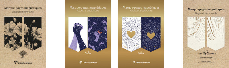 Clairefontaine Adolie Lesezeichen – Karton, 15,5 × 10,5 cm, sortiert, 2er-Pack