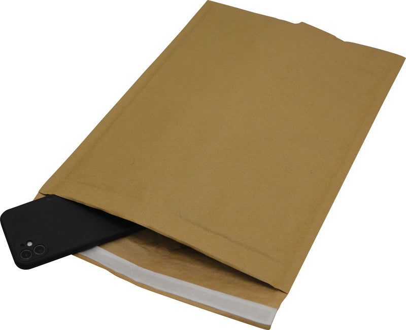 Elco Papierpolstertasche – 135 × 250 mm, braun, recyclingfähig, selbstklebend – 150 Stück