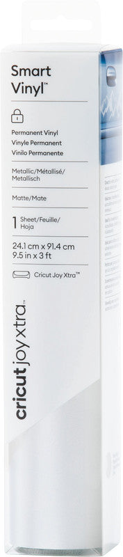 Cricut Vinylfolie matt-metallic, selbstklebend – Silber – 24,1 × 91,4 cm – für JOY Xtra Schneideplotter