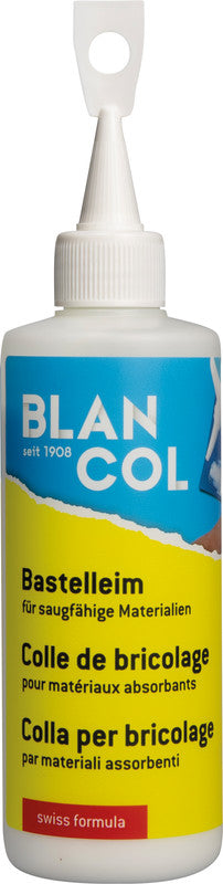 BLANCOL Bastelkleber – 200 g – weiss – trocknet transparent, auswaschbar – zum Basteln