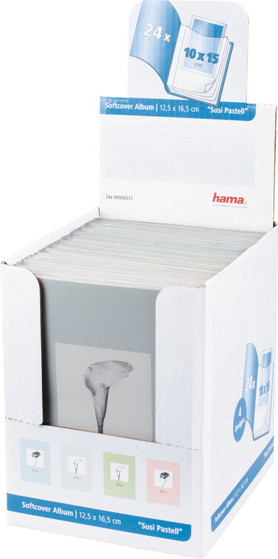 Hama Fotoalbum – für 100 × 150 mm, 24 Fotos, sortiert, Kunststoff, 125 × 165 mm