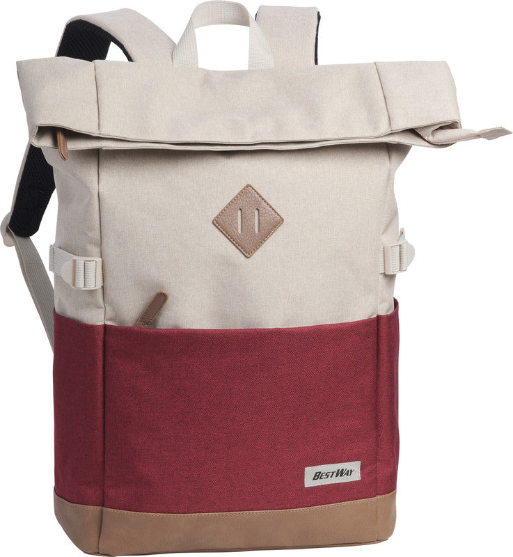 Bestway Campus Style – Notebook-Rucksack – für 15,6"-Notebook, 19 l, Polyester, weiss/weinrot