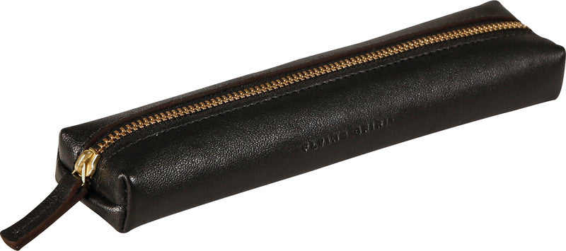 Clairefontaine Flying Spirit Etui Schlamperetui, leer – schwarz – Leder – 20,7 × 3,0 × 5,0 cm