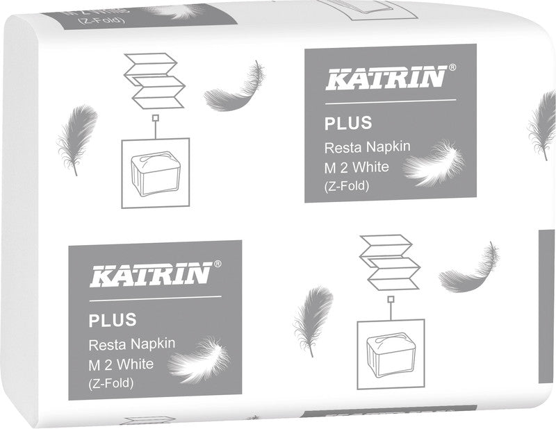 Katrin Servietten – 25,5 × 15,5 cm – 2-lagig, Tissue – 140 Stk., EU Ecolabel