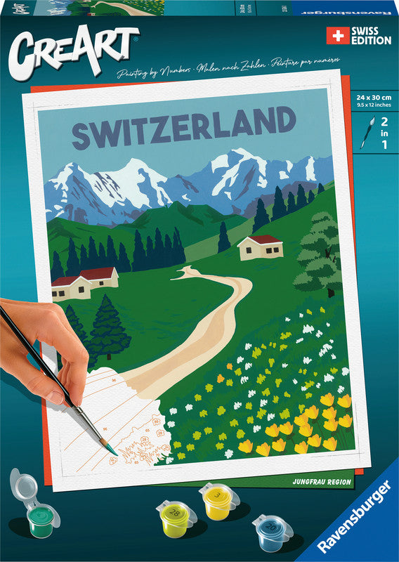 Ravensburger Malen-nach-Zahlen-Set Schweiz – ab 12 Jahren – 240 × 300 mm