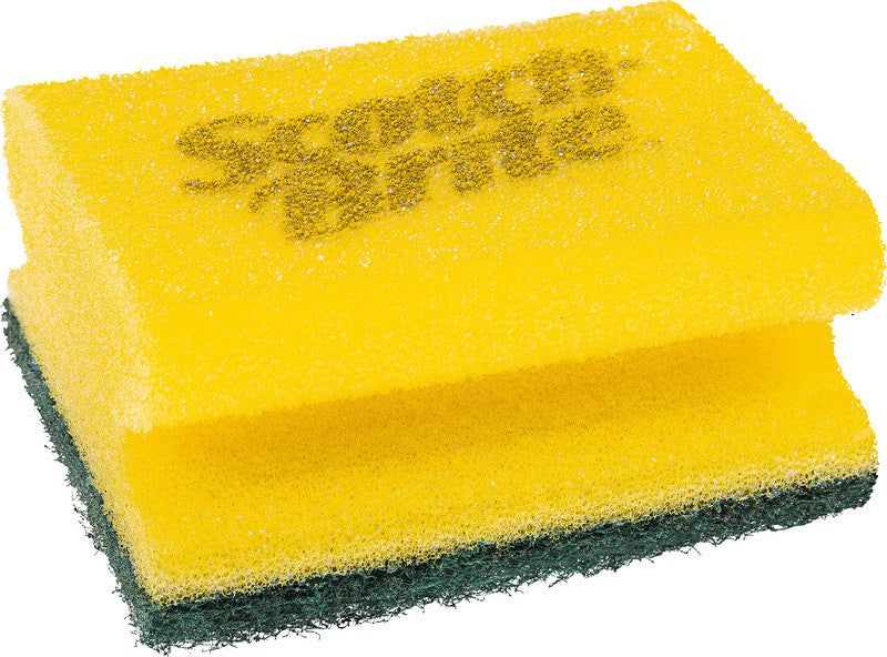 Scotch-Brite Universalschwamm Classic – Kunststoff, 9 × 7 × 4,5 cm, Gelb, für Metallbehälter, Pfannen, Grills