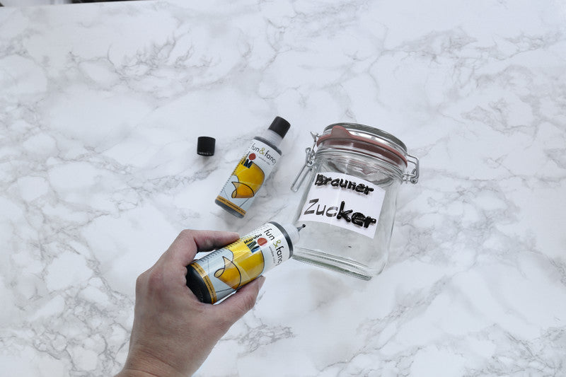 Marabu Fun & Fancy – Fenstermalfarbe – Schwarz, 80 ml, für Glas & Porzellan