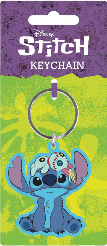 Disney Schlüsselanhänger – Kunststoff, blau, Motiv "Lilo & Stitch"