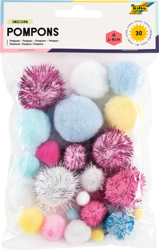 Folia Pompons – sortiert – 30 Stück