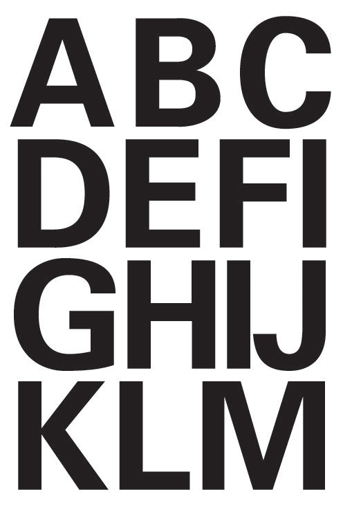 HERMA Beschriftungsbogen – 84 × 120 mm, schwarz, Folie, Buchstaben A–Z – 2 Stk