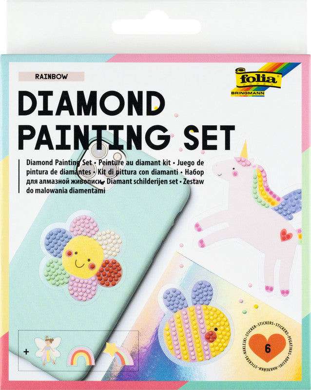 Folia Diamantbild-Set Rainbow – 6 Motiv-Sticker – 50 × 100 mm