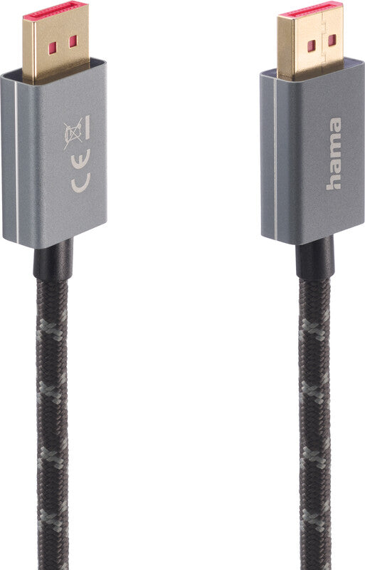 Hama DisplayPort-Kabel – 2 m, schwarz – für Video- und Audiogeräte