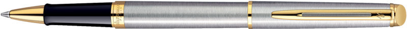 Waterman Hemisphäre vergoldet – Tintenroller, mit Kappe, 0,6 mm, schwarz