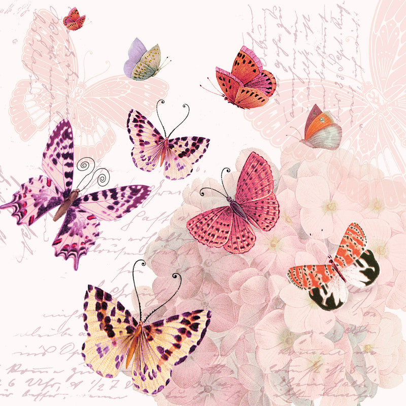 Atelier Servietten Butterfly Romance – 33 × 33 cm – 3-lagig, Tissue – 20 Stk.