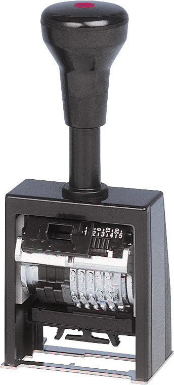 Reiner Motivstempel B 6 K Antiqua – Motiv: Zahlen, selbstfärbend, Metall, 22 × 4,5 mm