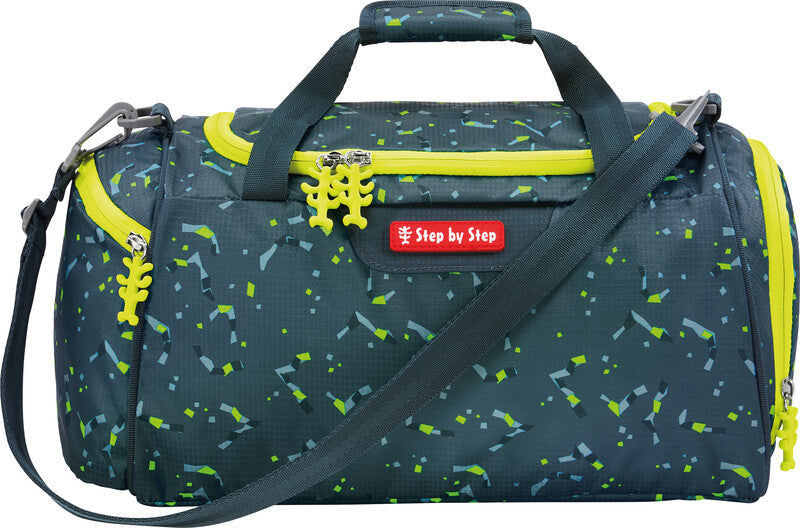 Step by Step Sporttasche CLOUD – 13 l, Motiv Bagger Rocco, mit Schultergurt, wasserabweisend, 38 × 20 × 23 cm