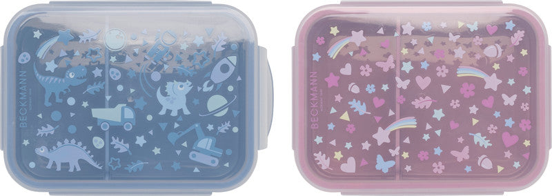 Beckmann Lunchbox – 1,7 l – auslaufsicher, mit Innenteiler – PP – pink – 18 × 14 × 7 cm
