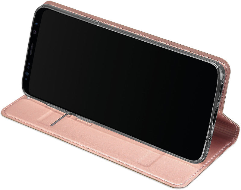Dux Ducis Booklet-Hülle – für Samsung Galaxy S9+ – Roségold – Kunstleder – mit Kartenfach, Magnetverschluss