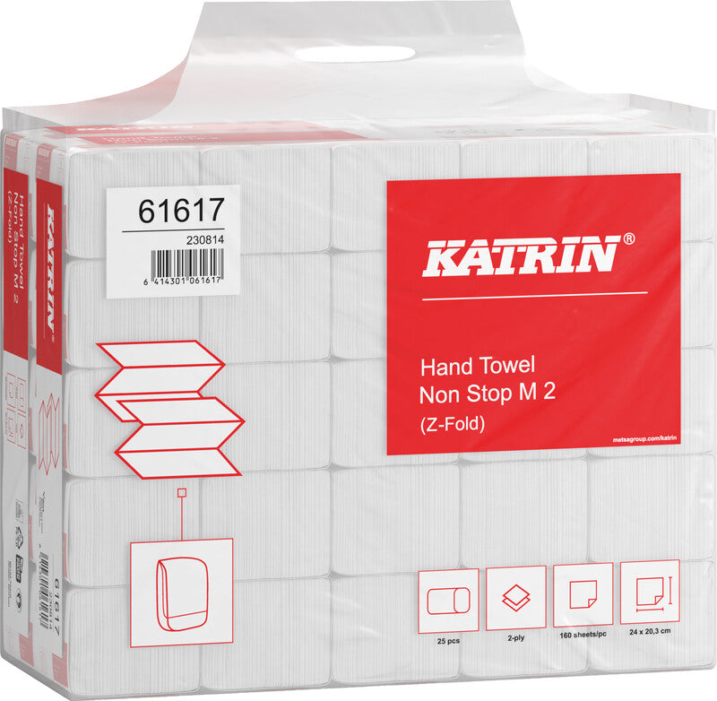 Katrin Falthandtuch – Z-Falz, 2-lagig, Recycling-Zellstoff, 203 × 240 mm, für Katrin Inclusive Mini & Medium