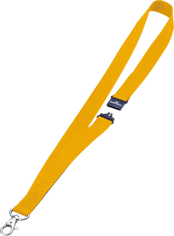 Durable Schlüsselanhänger – Kunststoff (PET), B 20 × H 440 mm, gelb, 10 Stk.
