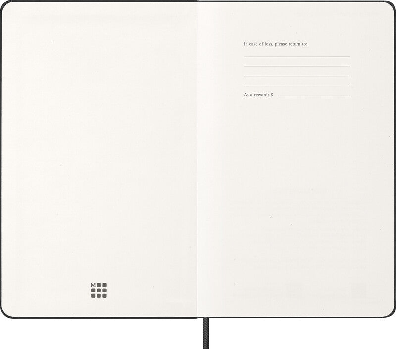 Moleskine Tagesagenda – 1 Tag pro Seite, gebunden, 13 × 21 cm, 2027, 1-Stunden-Takt, schwarz, FSC