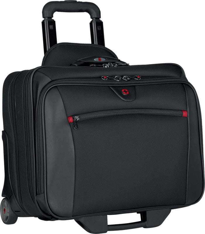 Wenger/SwissGear Wenger Notebook-Trolley Handgepäck – für Notebooks bis 17", Polyester, 2 Rollen, schwarz, 44 × 42 × 25 cm