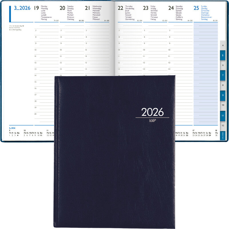 Simplex TM Manager Timer 52 Z Agenda – 1 Woche/2 Seiten, gebunden, 20,8 × 25,8 cm, Jan–Dez, 2026