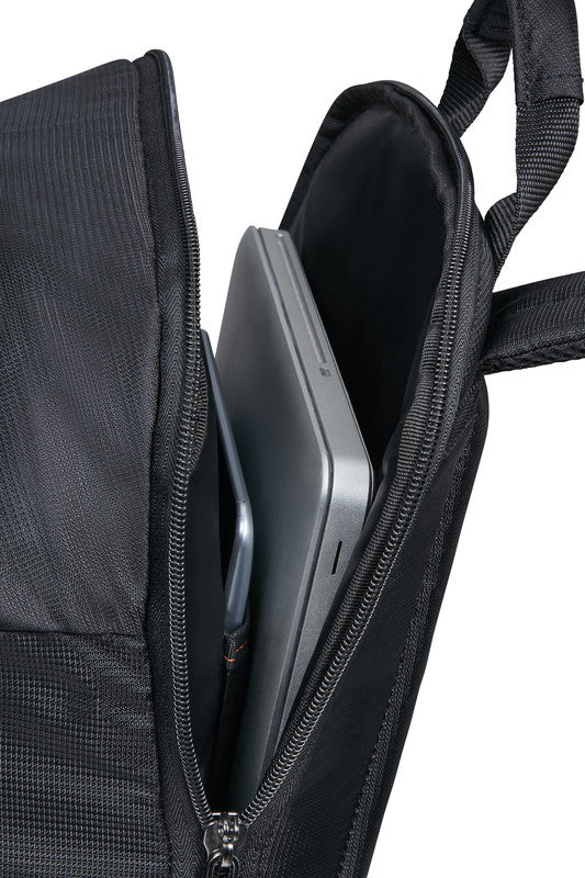 Samsonite Network 4 Notebook-Rucksack – 25 l, Aufsteckfunktion, Recyceltes PET (rPET), Schwarz