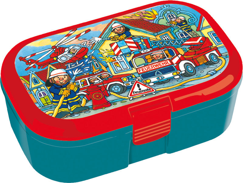 Lutz mauder Lunchbox – 1,2 l – mit herausnehmbarem Einsatz, Klickverschluss – Kunststoff – mehrfarbig, Feuerwehr