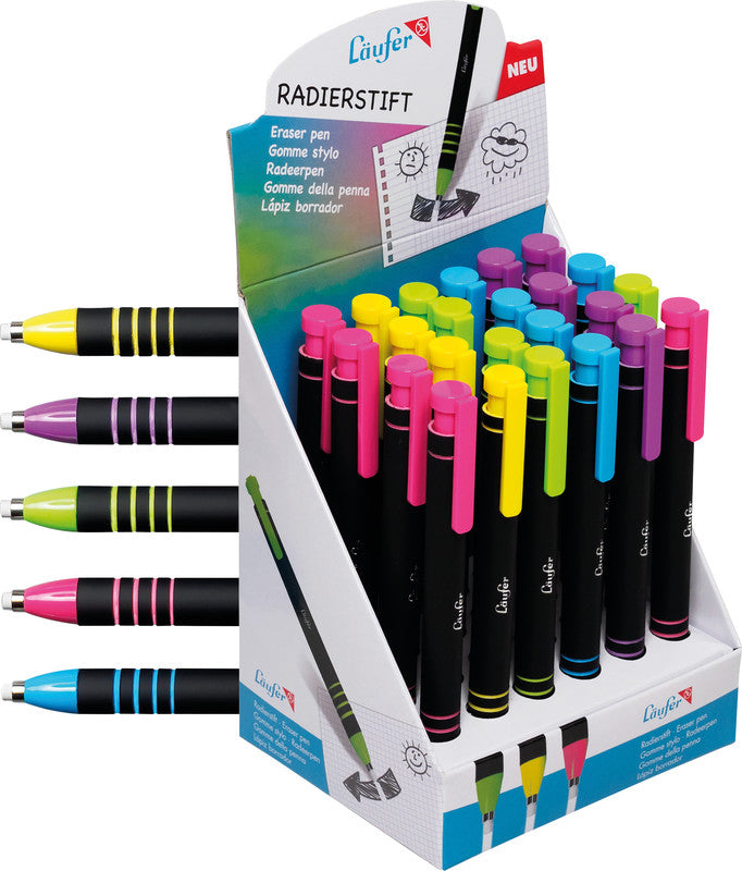 Läufer Radierer – für Bleistifte – 11 × 133 × 11 mm – Kunststoff – sortiert