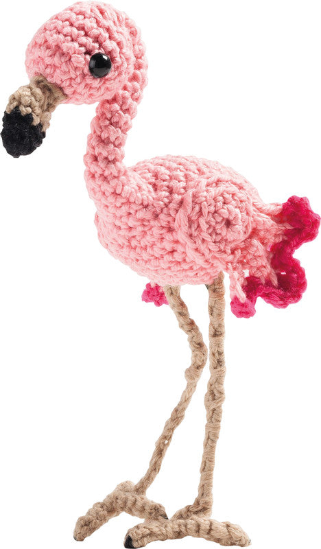 Folia Bastelset Häkeln Flamingo – ab 8 Jahren – 80–100 mm