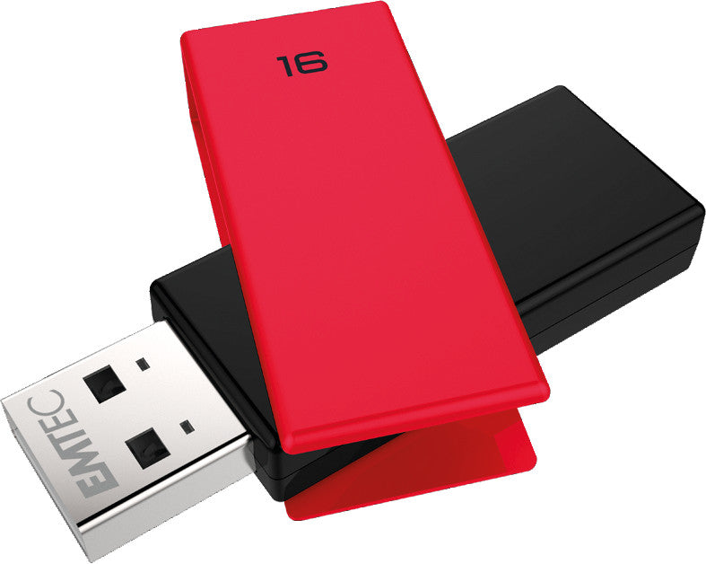 Emtec C350 USB-Stick – 16 GB, USB 2.0, rot