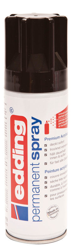 Edding Farbspray – tiefschwarz, glänzend, 200 ml