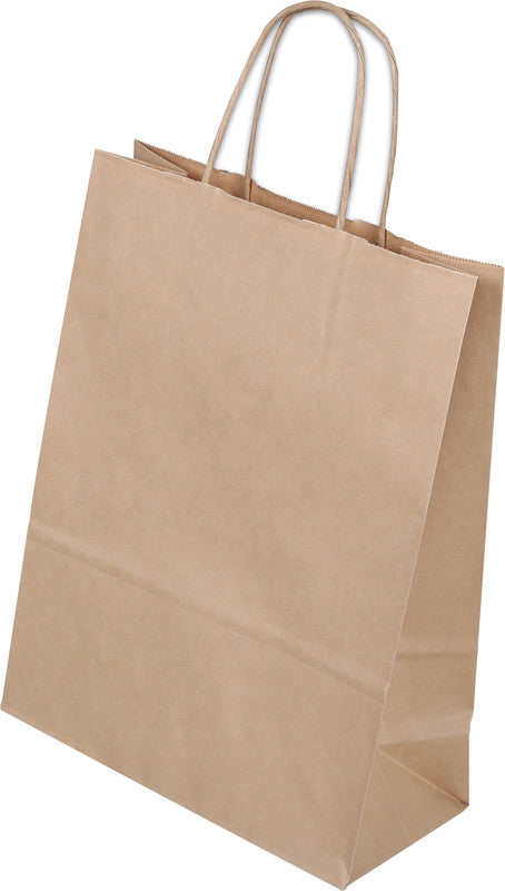 Elco Tragetasche – mit Kordel, Kraftpapier – 220 × 290 × 100 mm – 50 Stk.