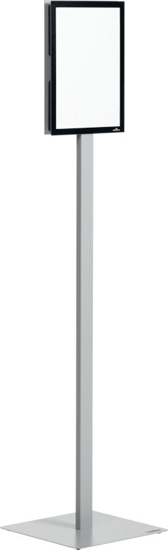 Durable Duraframe Infoständer – für A4 Hoch-/Querformat, magnetisch, silber/schwarz, Metall