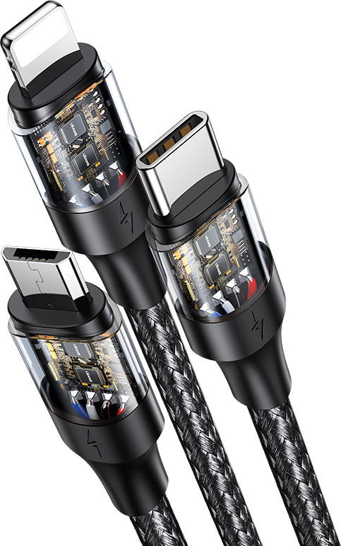 Usams USB-Kabel, Lightning, USB-C, Micro-USB, 1,2 m, für Apple-, USB-C- und Micro-USB-Geräte