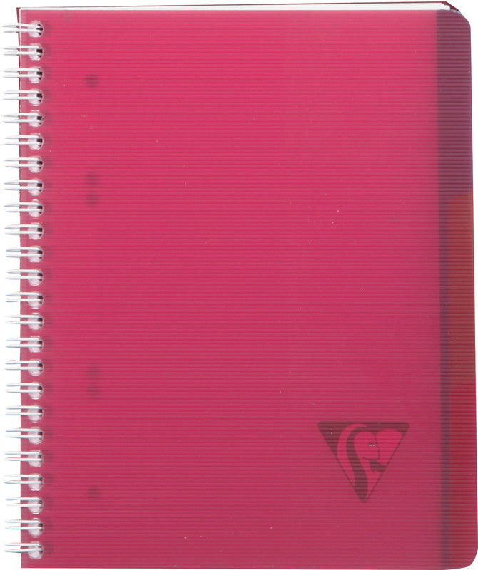 Clairefontaine Spiralheft, Spiralbindung, 90 Blatt, 4-fach gelocht, perforiert, 90 g/m² – farbig sortiert