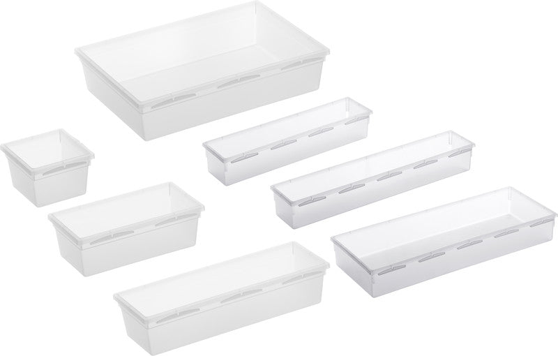 Rotho Ordnungssystem Basic – PP-Kunststoff, transparent, 8 × 5 × 8 cm – 1er-Pack