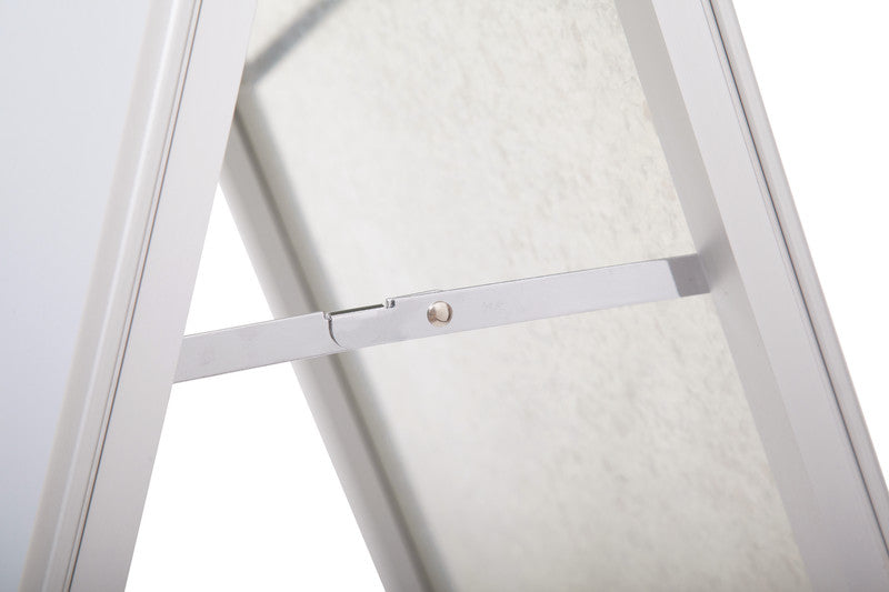 MAUL Plakatständer – für A1 hoch, silber, Metall/Kunststoff, 624×756×1115 mm