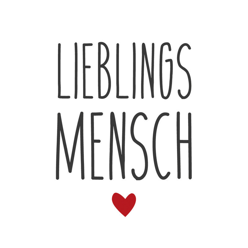 Ppd Servietten Lieblingsmensch – 33 × 33 cm – 3-lagig, Tissue – 20 Stk., FSC