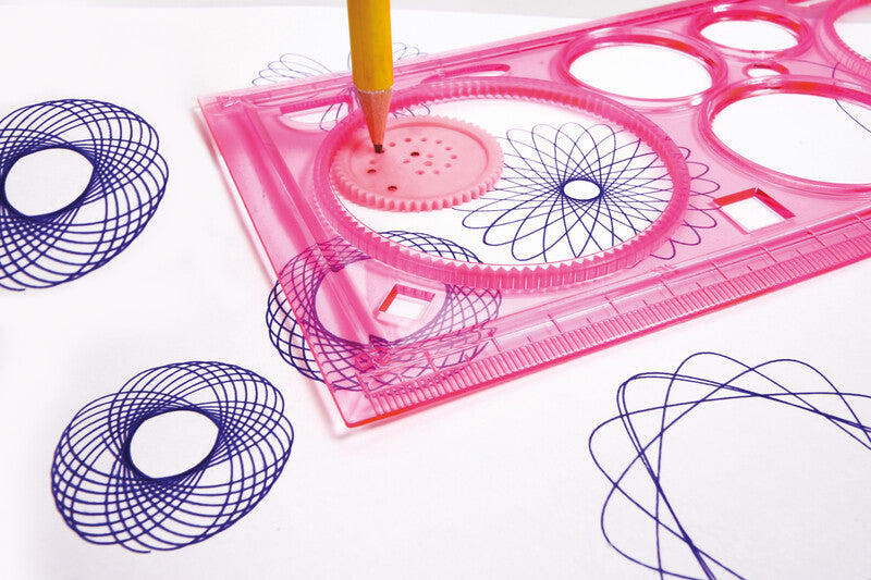 Centrum Malschablonen-Set, Mandala, 10,0 × 20,0 cm, Kunststoff, Pink