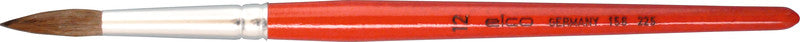 Elco pinsel Elco Aquarellpinsel – braun, Ponyhaar, 6er-Pack, Aluminiumzwinge, runde Spitze