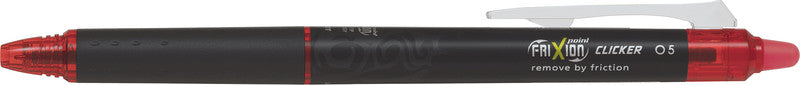 Pilot FriXion Point Clicker – Tintenroller, radierbar, 0,25 mm, Rot, für Linkshänder