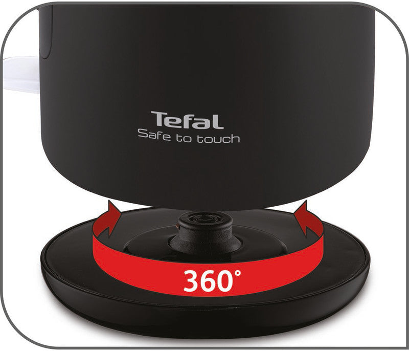 Tefal Wasserkocher 1,5 l, Warmhaltefunktion, 2400 W, Metall, Schwarz