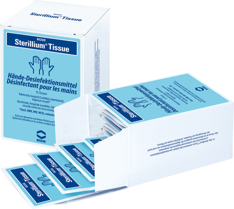Sterillium Desinfektions-Reinigungstücher – für Hände, Weiss, 14 × 21 cm, 15 Stk., eco:smart, eco:plus
