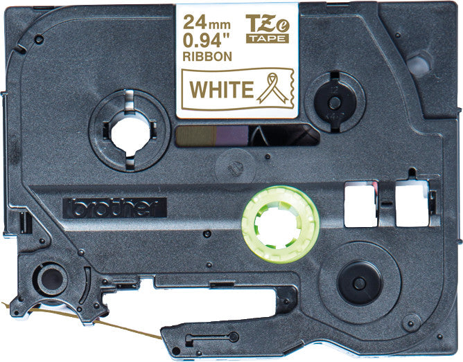 Brother Textilband – 24 mm × 4 m, weiss, gold