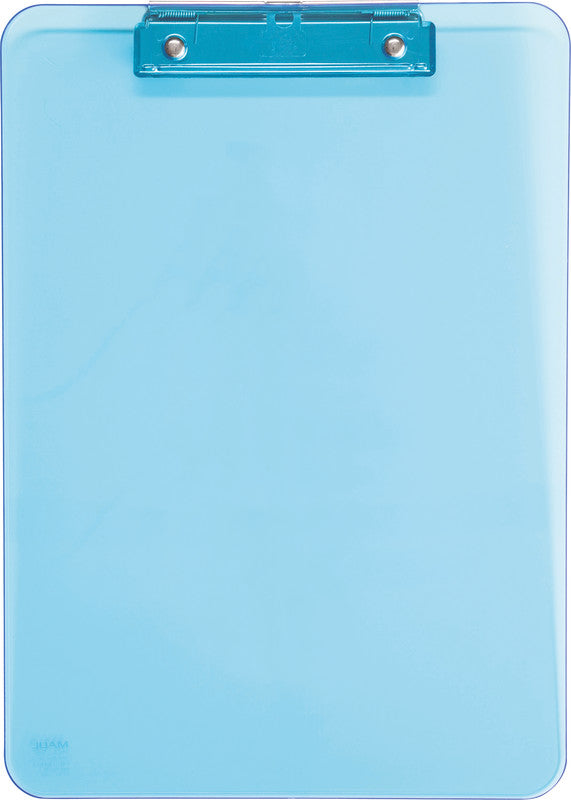 MAUL Klemmbrett A4 – Kunststoff, Aufhängevorrichtung, Blau Transparent
