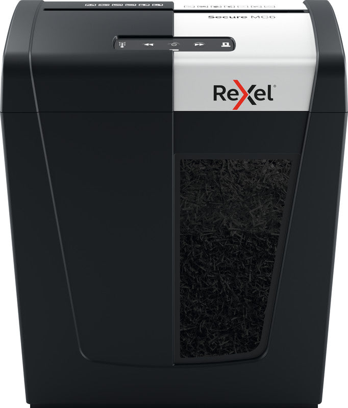 Rexel Secure MC6 – Aktenvernichter, DIN P-5, Mikroschnitt 2 × 15 mm, 6 Blatt, 18 l, A4